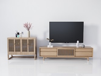 Japanese TV cabinet 3d model