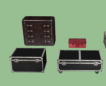 Modern Box Storage Cabinet Luggage Magic Box 3d model