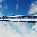 modern subway car subway 3d model