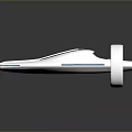 Shiny Metallic Streamlined Object With Smooth Surface And Reflective Loop Design