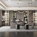 Modern study 3d model