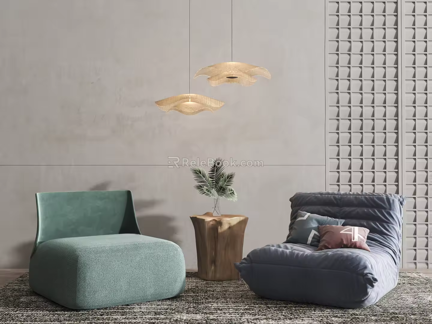 Modern Lazy Sofa 3d model