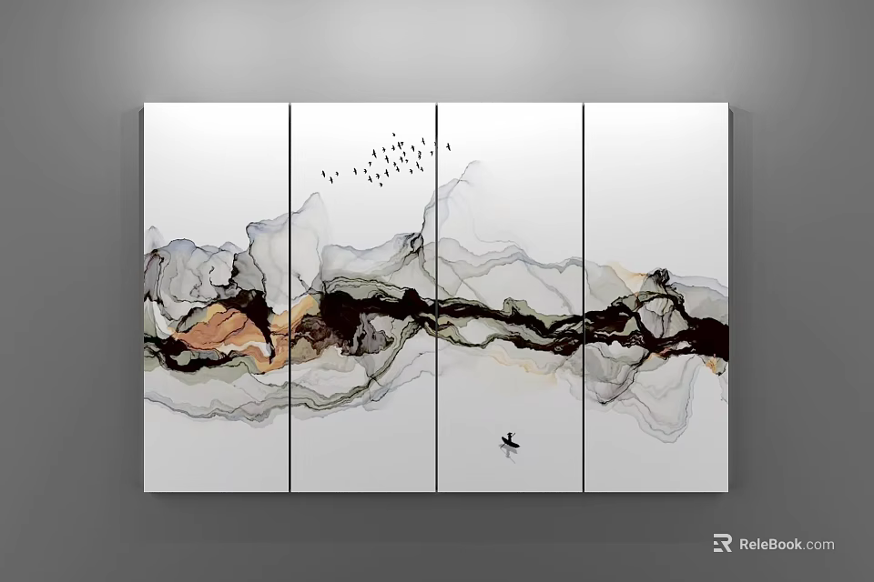 Modern Shower Sauna Interior Design With Flowing Water Lines And Steam Ambiance 3d model 