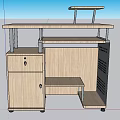 Log wind computer desk multi-functional computer desk study desk 3d model