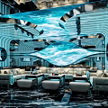 Modern KTV Interior Design With Dynamic Lighting Large Screens And Plush Sofas