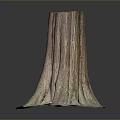 Natural Wooden Stone Tree Stump Sculpture With Textured Base For Home Decor