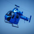Gray Helicopter With Red Accents Parked On Helipad With Circular Markings