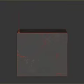 Modern Electronic Component Cube With Red Gray Surface And Top Rod Design