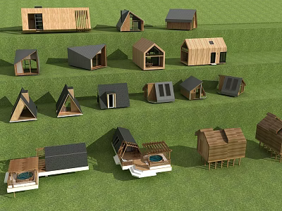 Modern Cabin Cabin Cabin Homestay 3d model
