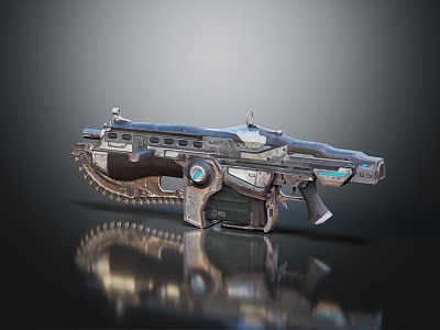 Industrial LOFT Sci-Fi Gun Gear Gun Concept Weapon 3d model