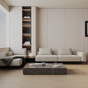 Modern three-seat sofa 3d model