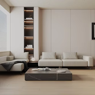 Modern three-seat sofa 3d model