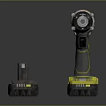 RYOBI Yellow Cordless Industrial Drill Equipment with Rechargeable Battery and Charger Accessories