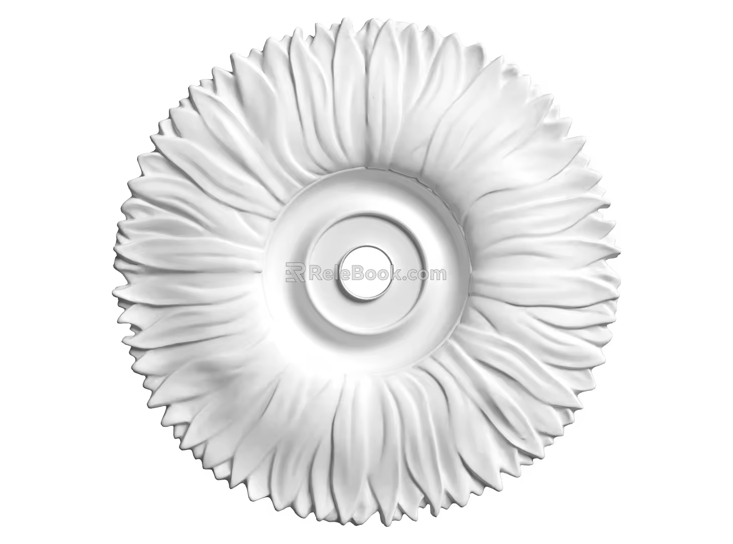 European-style lamp panel gypsum component carved 3d model