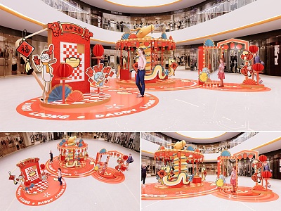 New Chinese Style Beauty Chen Guochao Style Business Beauty Chen Spring Festival Beauty Chen Atrium Beauty Chen IP Beauty Chen DP Point Design model