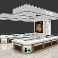 Light Luxury Jewelry Counter 3d model