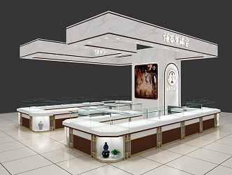 Light Luxury Jewelry Counter 3d model