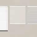 White Window Blinds with Various Slat Positions for Home Interior Decoration