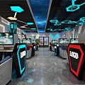 Modern Internet Cafe Technology Internet Cafe Internet Cafe 3d model