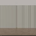 Modern Interior With Vertical Panel Walls And Herringbone Wooden Floor
