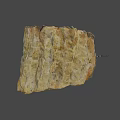 Natural Rock Specimen With Rough Surface And Measuring Scale 3d model