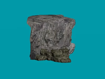 Natural Rock Sculpture With Rough Textured Surface And Irregular Shape 3d model