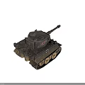 Vintage Military Vehicle Tank Featuring Cannon Barrel Tracks And 837 Marking Design