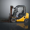 Huashi Yellow Forklift With Cab And Front Forks For Industrial Logistics Operations