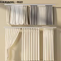 Elegant White Curtain Panel Designs With Rod Installation And Textured Modern Styles