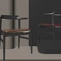 Designer Modern Leisure Chair With Metal Frame And Leather Cushion In Brown Red