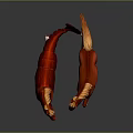 Red Horses With Blonde Mane And Lobster Tail Design In 3D Render