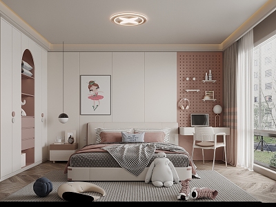 Modern style children's room daughter room model