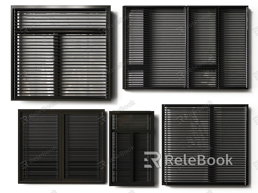 Modern shutters shutter shutter solid wood window grille window window casement window sliding window aluminum alloy window model