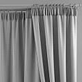 Beige Curtains With Sheer White Center Panel And Tied Back Design For Home Interior