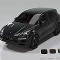 Black Porsche SUV With Sleek Exterior Design And Color Options Including Brown Gray