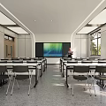 School wisdom classroom multimedia classroom 3d model