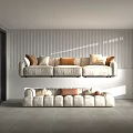Cozy Beige Modular Sofa Set With Multiple Colored Cushions And Sectional Design
