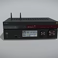 Sony Black Computer Networking Device With Antennas Display Screen And Control Knobs