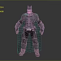 Batman Armored Video Game Movie Character With Detailed Muscular Suit And Cape