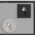 Modern Minimalist Wall Lamps With Black And White Bases And Gold Accents
