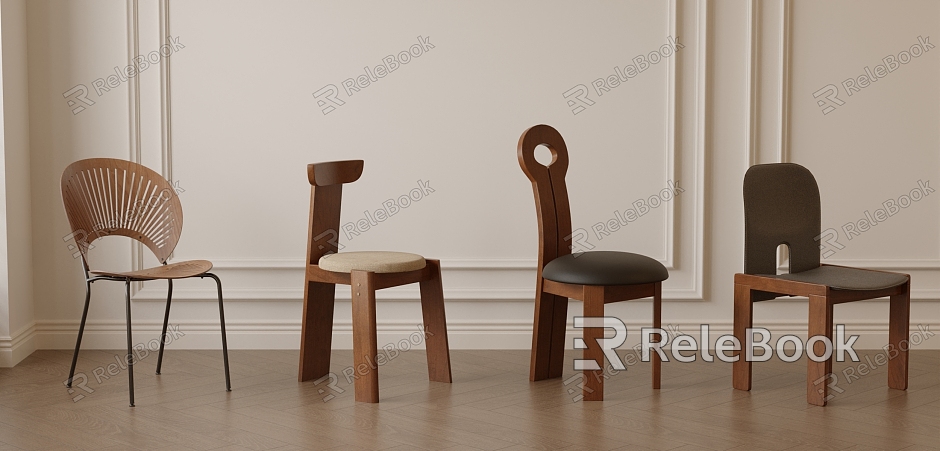 Modern wooden dining chair model