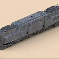 Vintage Metal Train Locomotive With Detailed Engine And Rustic Texture