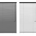 Modern Black and White Window Blinds for Home Interior Decoration 3d model