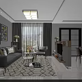 Modern Nordic Partition TV Stand With Open Storage Shelf For Bright Cozy Living Room Interior