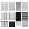 Horizontal And Vertical Window Blinds In Various Colors And Modern Designs 3d model