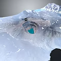 Majestic Natural Scenic Landscape With Snowy Mountain Peaks Glaciers And Blue Lake