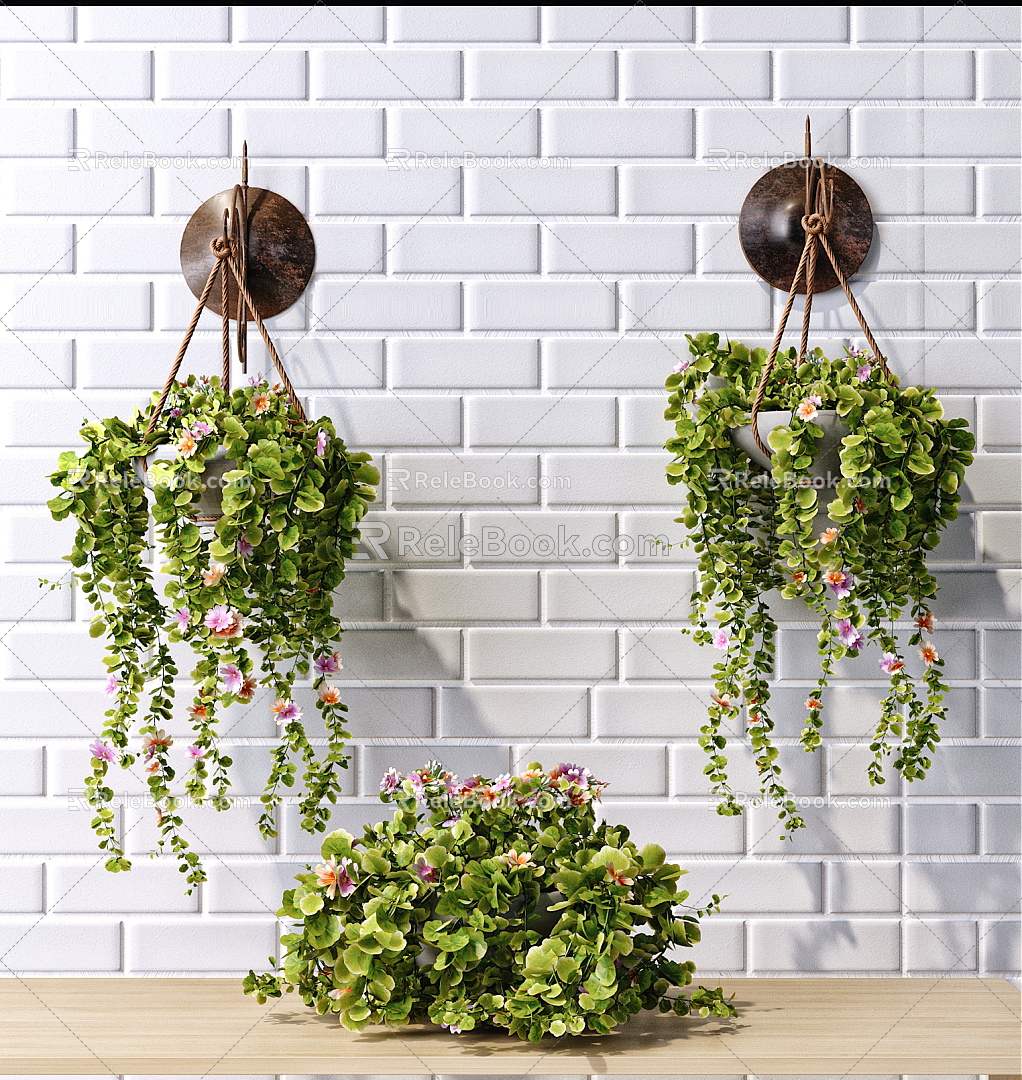 Modern Hanging Basket Hanging Basket Plant Pot 3d model