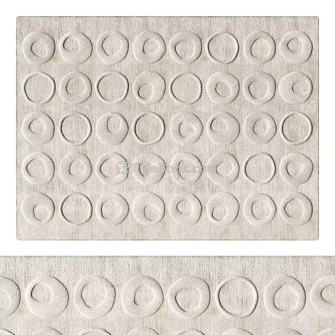 Quiet Carpet Floor Mat Texture Road Carpet Rectangular Carpet 3d model