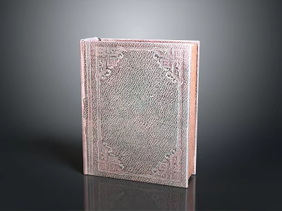 Elegant Decorative Book With Intricate Pattern And Textured Cover For Home Decor 3d model