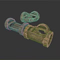 Ancient Wooden Weapon Handcrafted With Rustic Structural Design And Traditional Features